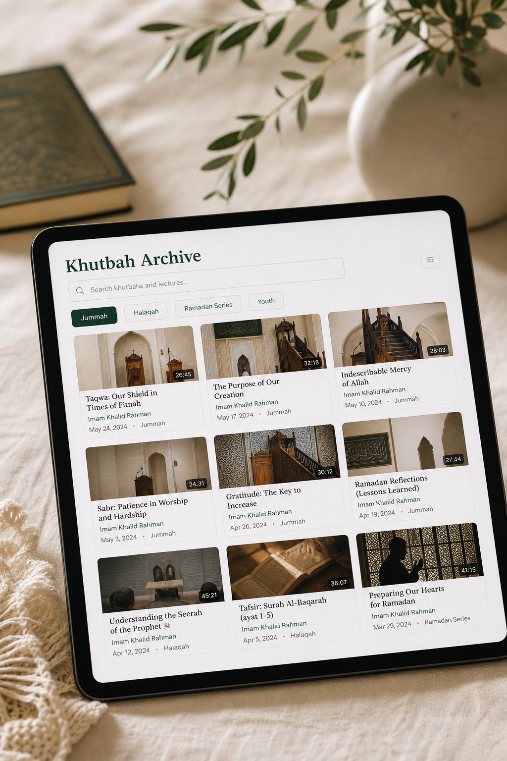 Khutbah & Lecture Archive